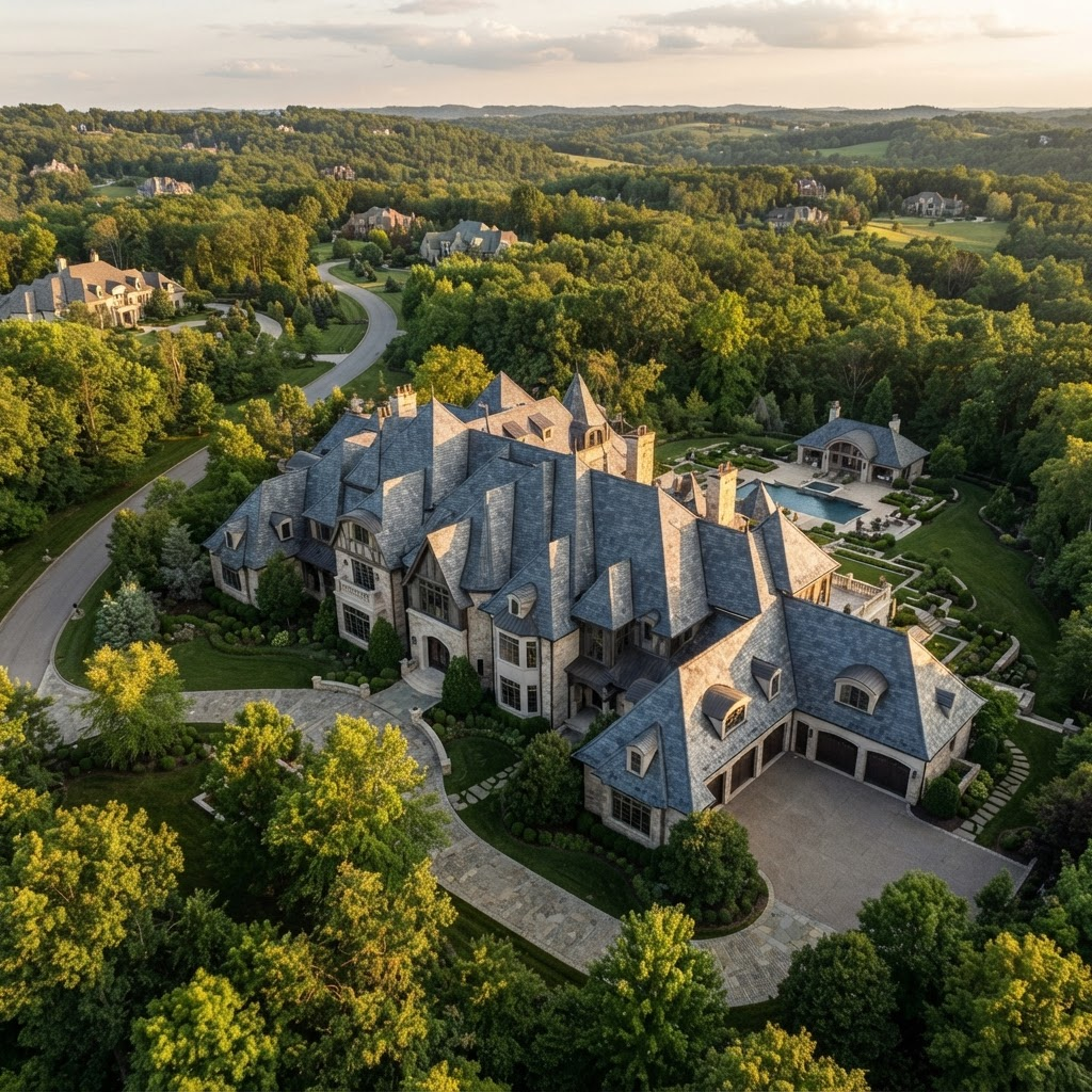 Luxury Custom Home — Complex Roof